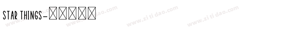 Star Things字体转换